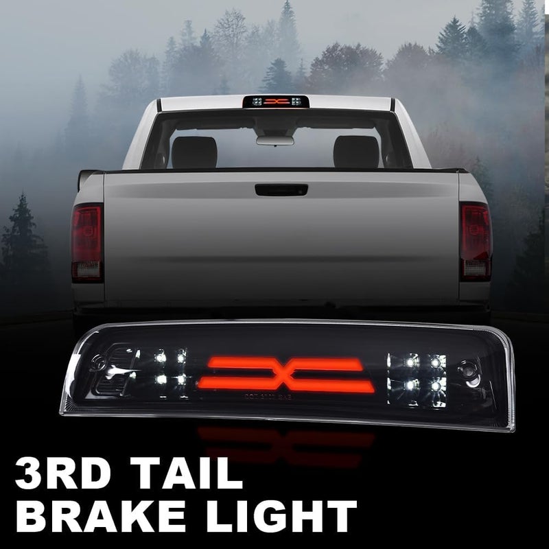 GPLUS LED Bar Third Brake Light Compatible with Dodge Ram 1500 2009-2010/Fit Dodge Ram 2500 3500 2010/Fit Dodge Ram 1500 2500 3500 2011-2017 High Mount Stop Light Smoky Lens Black Housing - Image 4